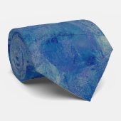 Blauw en roze kleurig acrylafbrekend materiaal stropdas (Opgerold)