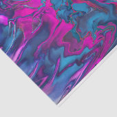 Blauw en roze kleurig acrylafbrekend materiaal tissuepapier (Detail)