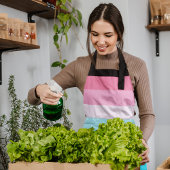 Blauw en Roze Kleurtinten Strepen Schort