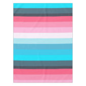 Blauw en Roze Kleurtinten Strepen Tafelkleed (Voorkant)