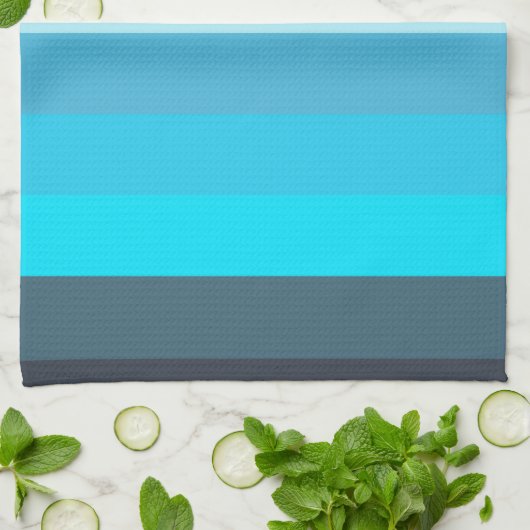 Blauw en Roze Kleurtinten Strepen Theedoek (Gevouwen)