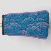Blauw en roze koraalrif patroon golfheadcover (Voorkant)