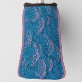 Blauw en roze koraalrif patroon golfheadcover (Draai 90)
