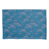 Blauw en roze koraalrif patroon kussensloop (Voorkant)