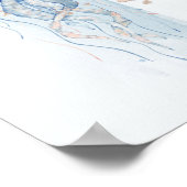 Blauw- en roze kwal-oceaan, met waterkracht poster (Hoek)