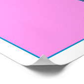 Blauw- en roze lamingos poster (Hoek)