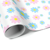 Blauw en roze lantaarnpapier cadeaupapier (Rol Hoek)