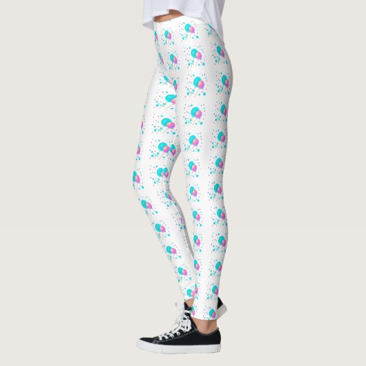 Blauw- en roze lulipops leggings (Links)