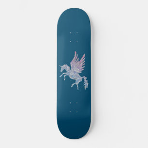Blauw en Roze Mandala Patroon Eenhoorn Pegasus Persoonlijk Skateboard