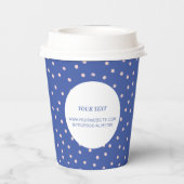 Blauw en roze minimale zakelijke Logo Papieren Bekers (Achterkant)