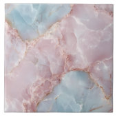 Blauw en Roze Modern Elegant Kleurrijk Luxe Tegeltje (Voorkant)