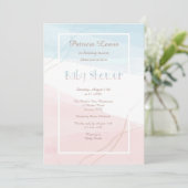 Blauw en Roze Modern Kaart (Staand voorkant)