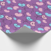 Blauw en Roze Mr en Mrs Trouwballonnen Naadloos Cadeaupapier (Hoek)