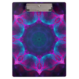 Blauw- en roze neon Dark Kaleidoscope gradiënt Klembord
