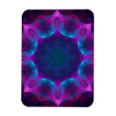 Blauw- en roze neon Dark Kaleidoscope gradiënt Magneet (Verticaal)