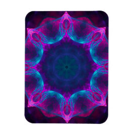 Blauw- en roze neon Dark Kaleidoscope gradiënt Magneet