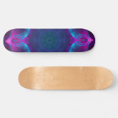 Blauw- en roze neon Dark Kaleidoscope gradiënt Persoonlijk Skateboard (Horizontaal)