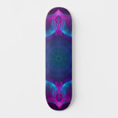 Blauw- en roze neon Dark Kaleidoscope gradiënt Persoonlijk Skateboard (Voorkant)