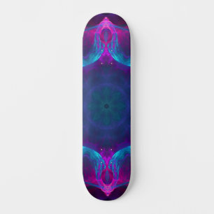Blauw- en roze neon Dark Kaleidoscope gradiënt Persoonlijk Skateboard