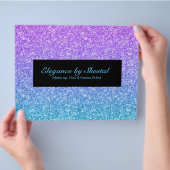 Blauw en roze ombre faux textuur flyer (Hand)