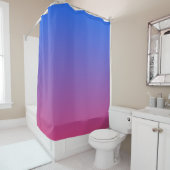 Blauw en roze ombre gradiënt douchegordijn (In situ)