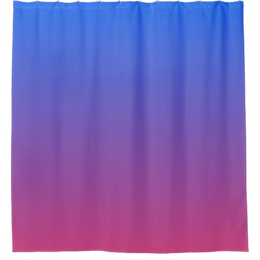 Blauw en roze ombre gradiënt douchegordijn (Voorkant)