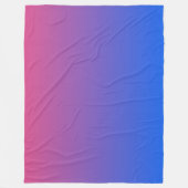 Blauw en roze ombre gradiënt fleece deken (Voorkant)