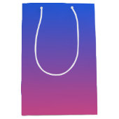Blauw en roze ombre gradiënt medium cadeauzakje (Voorkant)