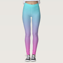 Blauw en roze ombre kleuren verloop Leggings