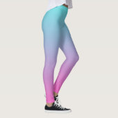 Blauw en roze ombre kleuren verloop Leggings (Rechts)
