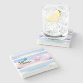 Blauw en roze Onderzetter van de Steen van het Hui