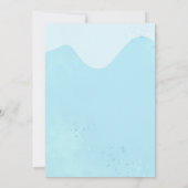 Blauw en Roze Opblaasbare Poolpartij Verjaardag Kaart (Achterkant)