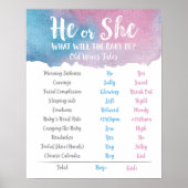 Blauw en roze Oude Wives Tale Sign. Poster (Voorkant)