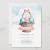 Blauw en roze paaseieren kaart (Voorkant)