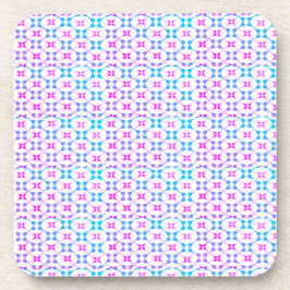 Blauw en roze patroon  bier onderzetter