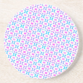 Blauw en roze patroon  zandsteen onderzetter