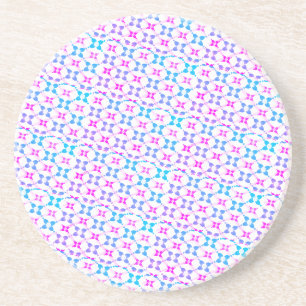 Blauw en roze patroon zandsteen onderzetter