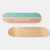 Blauw en roze persoonlijk skateboard (Horizontaal)