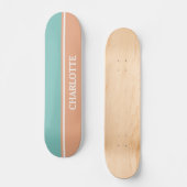 Blauw en roze persoonlijk skateboard (Voorkant)