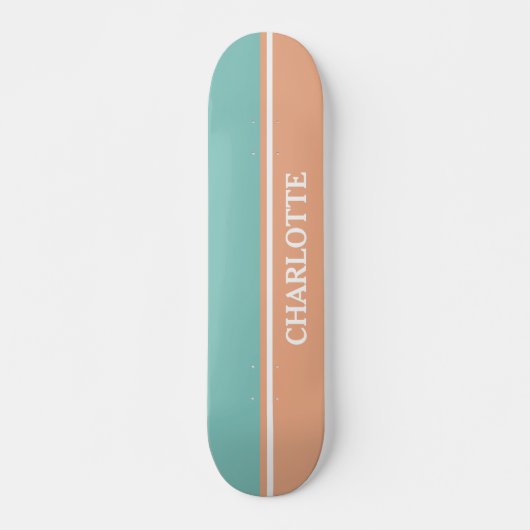 Blauw en roze persoonlijk skateboard (Voorkant)