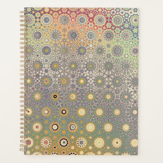 Blauw en Roze Perzische Ster Planner (Voorkant)