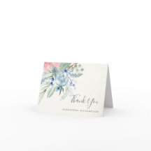 Blauw en roze pioen Baby shower | Dank je