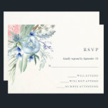 Blauw en Roze Pioen Waterverf Bruiloft RSVP<br><div class="desc">Deze stijlvolle bruiloft RSVP-kaarten zijn voorzien van mooie zacht blauw en roze waterverf pioenen,  met veel bladeren en accenten. De achtergrond is gemaakt om eruit te zien als gewoon waterverf papier. We hebben kunst van LABFcreations gebruikt.</div>