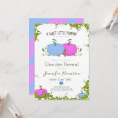 Blauw en roze pompoen kaart (Voorkant / Achterkant in situ)