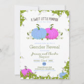 Blauw en roze pompoen kaart (Voorkant)