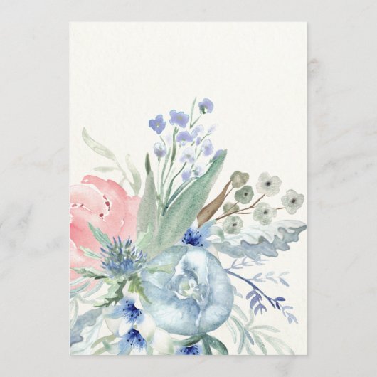 Blauw en roze pony | Kaart advies Vrijgezellenfees (Achterkant)