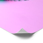 Blauw en roze Poster (Hoek)