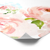 Blauw en roze Poster van het stembord (Hoek)