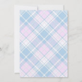 Blauw en Roze Preppy Golf Geslacht onthullen Kaart (Achterkant)