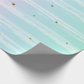 Blauw en roze regenboog inpakpapier (Hoek)